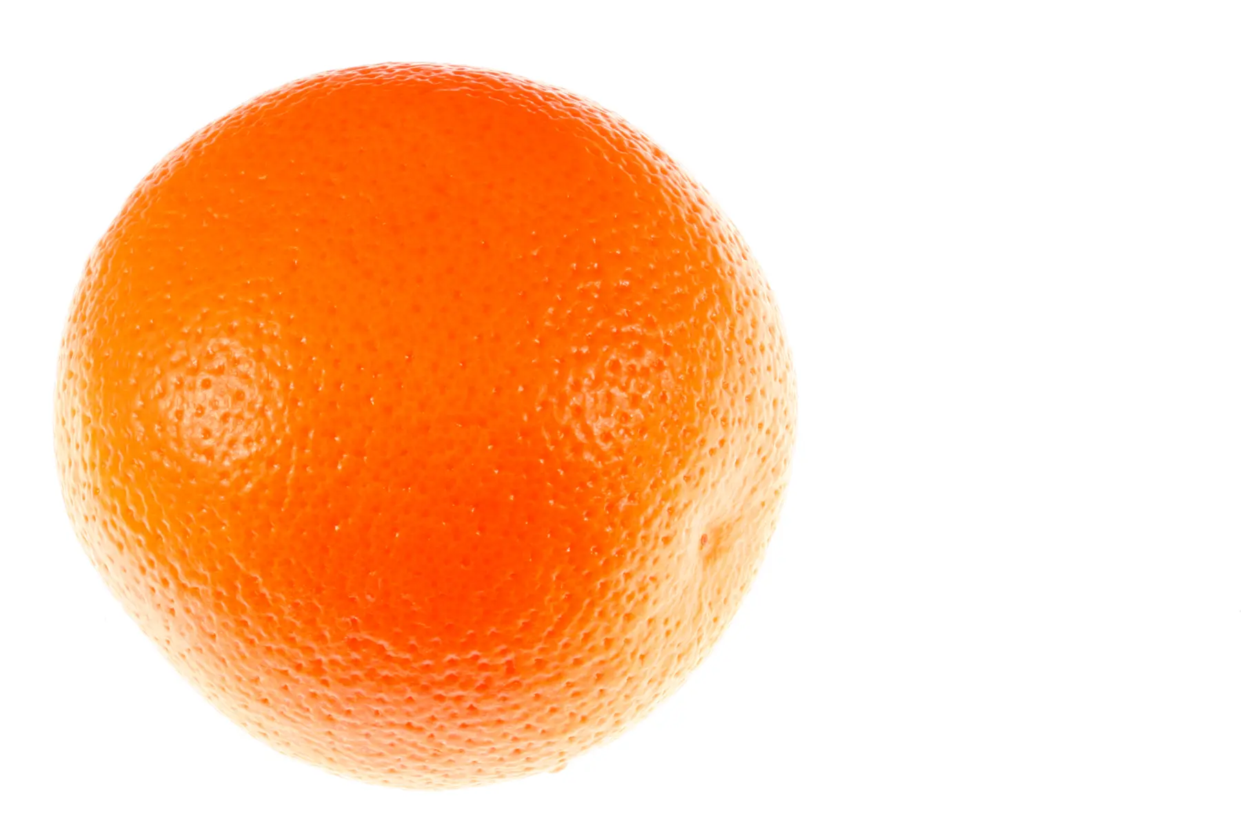 Fresh navel orange on a white background
